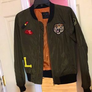 Olive Green Bomber Jacket